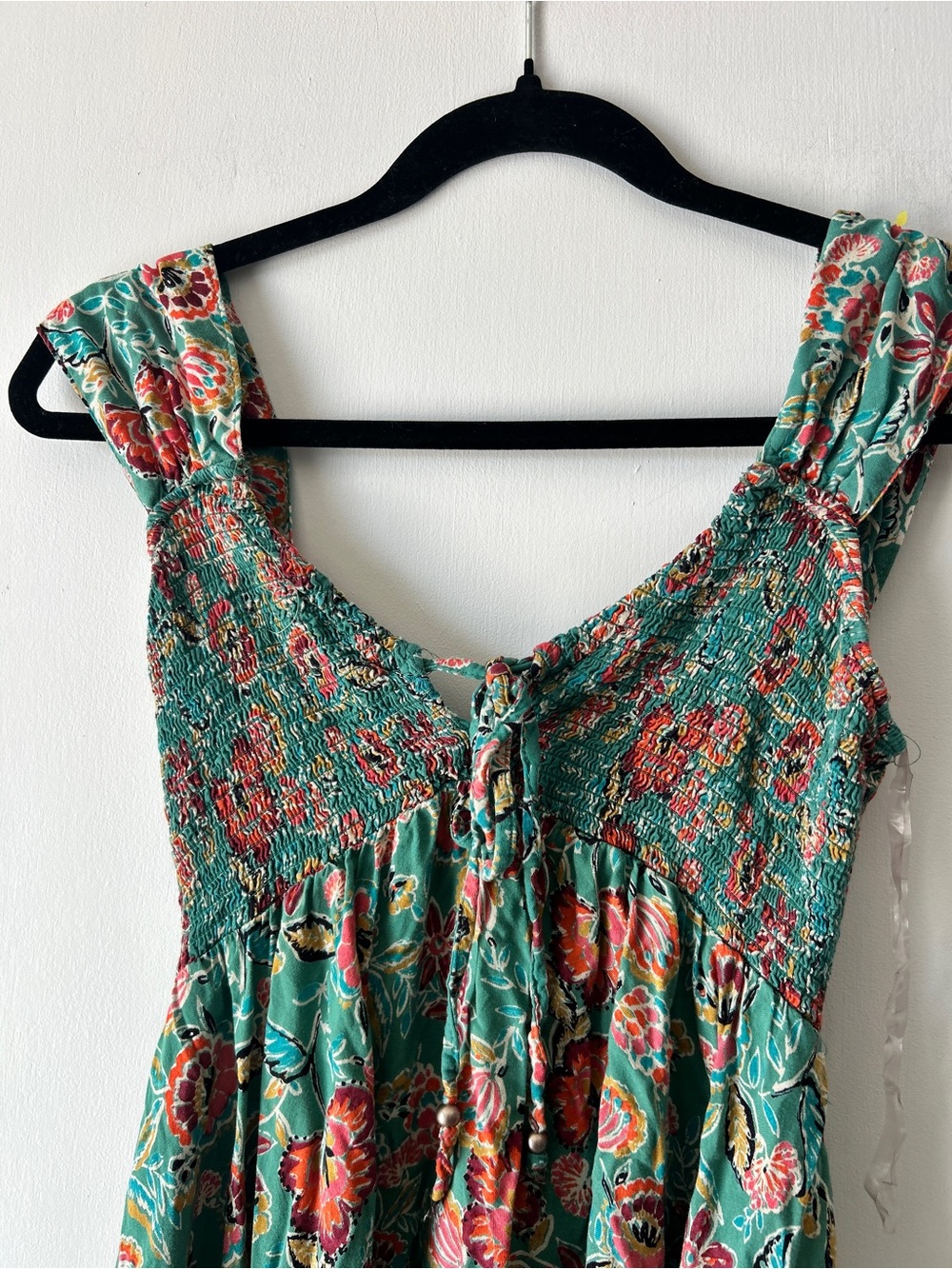 Angie Green Floral Border-Print Midi Dress - Picture 3 of 6